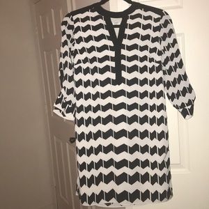 Crown and Ivy black and white dress.